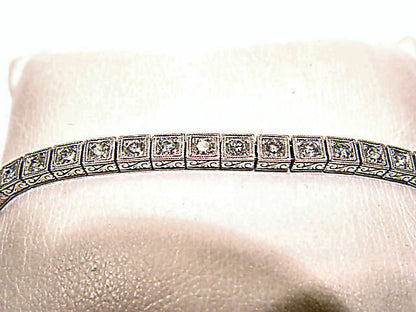 34 DIAMOND ROUND BRILLIANT CUT DIAMONDS 4 PRONG SET BOX SET TENNIS BRACELET
