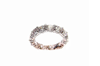DIAMOND 14 STONE ROUND BRILLIANT ETERNITY BAND HAND MADE MOUNTING DIAMOND BAND
