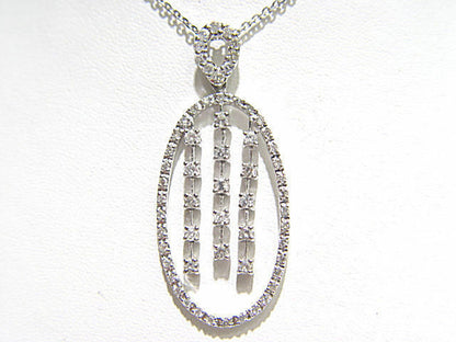 .87 CT F VS1 DIAMOND ROUND SHAPE OVAL PENDANT