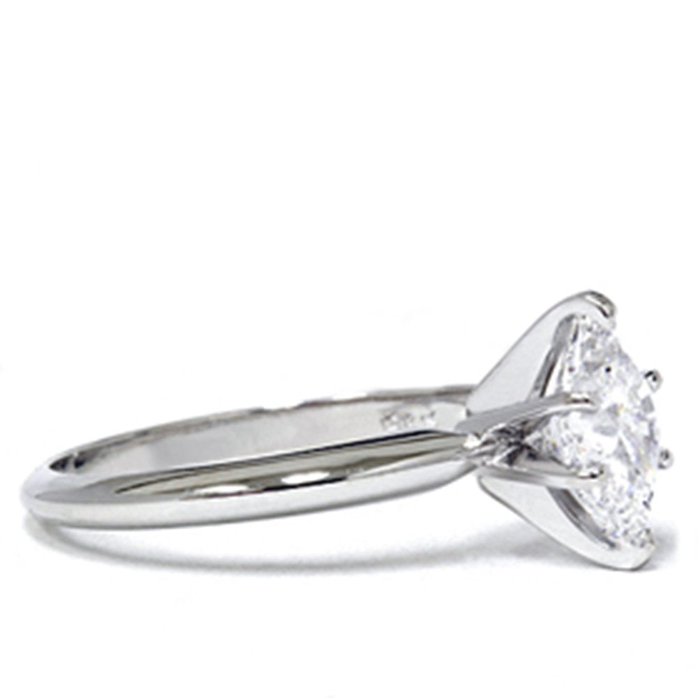 1Ct Solitaire Marquise Diamond Engagement Ring 14K White Gold