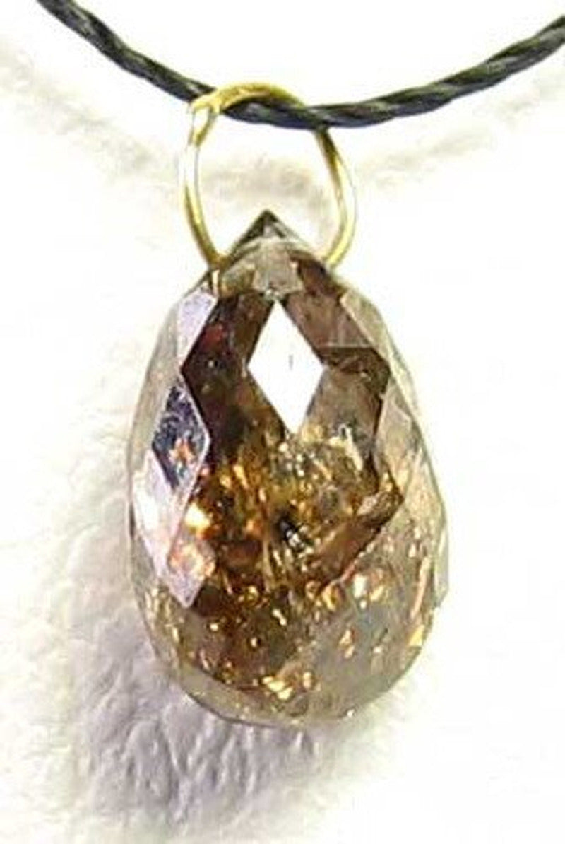 Champagne 1.19Cts Diamond Briolette 18K Pendant | 8X5X3Mm | 1 Diamond |