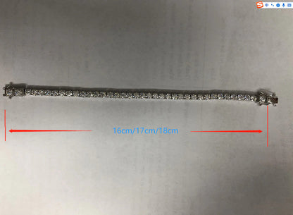 AEAW Platinum Plated Silver 12.4CTW 18CM Length 4Mm F near Colorless