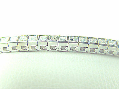 DIAMOND PRINCESS SHAPE CHANNEL SET TENNIS BRACELET 58 SHAPE DIAMOND BRACELET