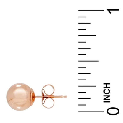 7MM Stud Earring in 14K Rose, Yellow, and White Gold