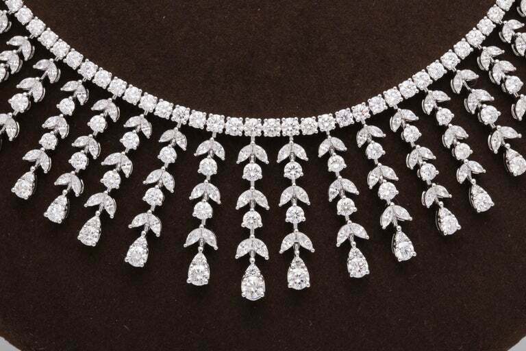 Over 20 Carat Diamond Drop Necklace