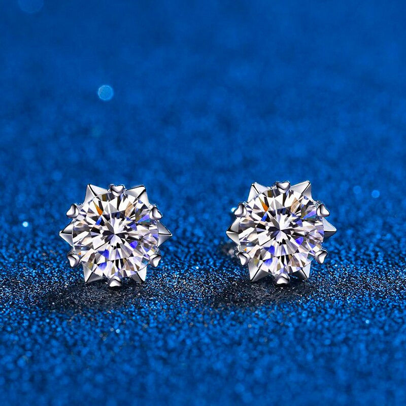 Custom 6CT Moissanite Diamond Bridal Sets for Women Heart Snowflake Pendant