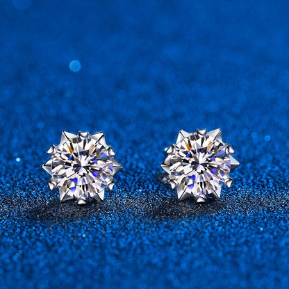 Custom 6CT Moissanite Diamond Bridal Sets for Women Heart Snowflake Pendant