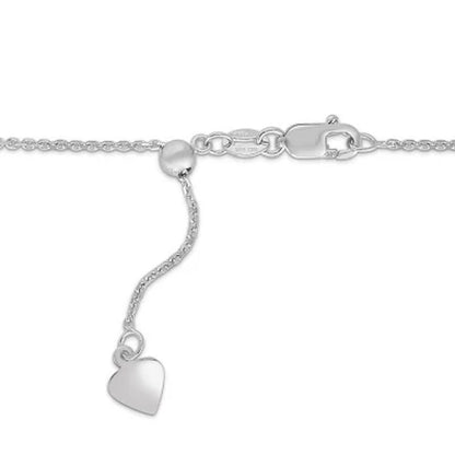 Adjustable Cable Link Chain Necklace, .90Mm in 14K Gold