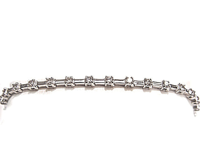 DIAMOND 24 ROUND BRILLIANT SH BAR SET BRACELET DIAMOND TENNIS BRACELET DIAMOND