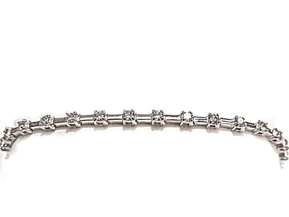 DIAMOND 24 ROUND BRILLIANT SH BAR SET BRACELET DIAMOND TENNIS BRACELET DIAMOND