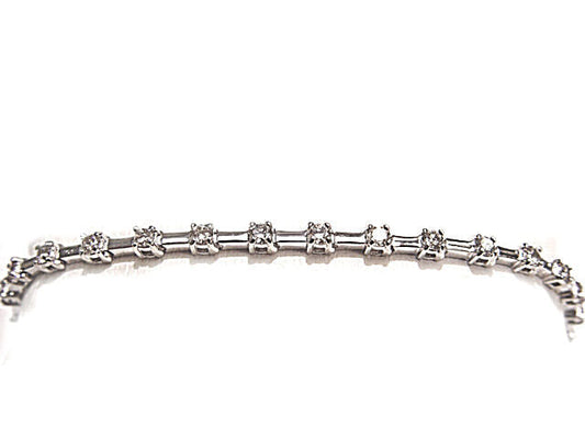 DIAMOND 24 ROUND BRILLIANT SH BAR SET BRACELET DIAMOND TENNIS BRACELET DIAMOND