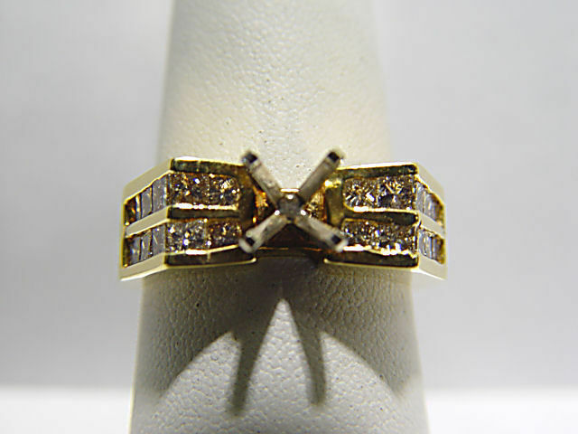 DIAMOND 20 PRINCESS SHAPE CHANNEL SET 2 ROW SET SETTING
