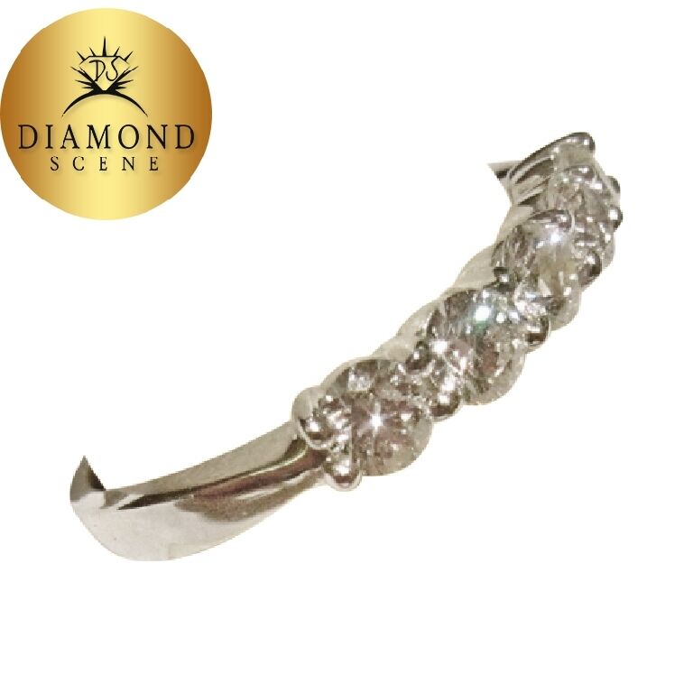 DIAMOND FIVE ROUND BRILLIANT COMMON PRONG SET BAND
