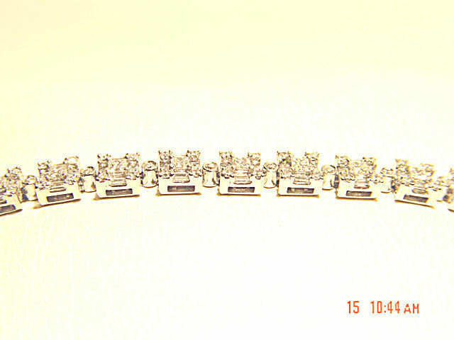 DIAMOND ROUND PRINCESS BAGUETTE SHAPE DIAMOND BRACELET