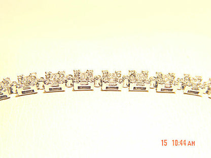 DIAMOND ROUND PRINCESS BAGUETTE SHAPE DIAMOND BRACELET