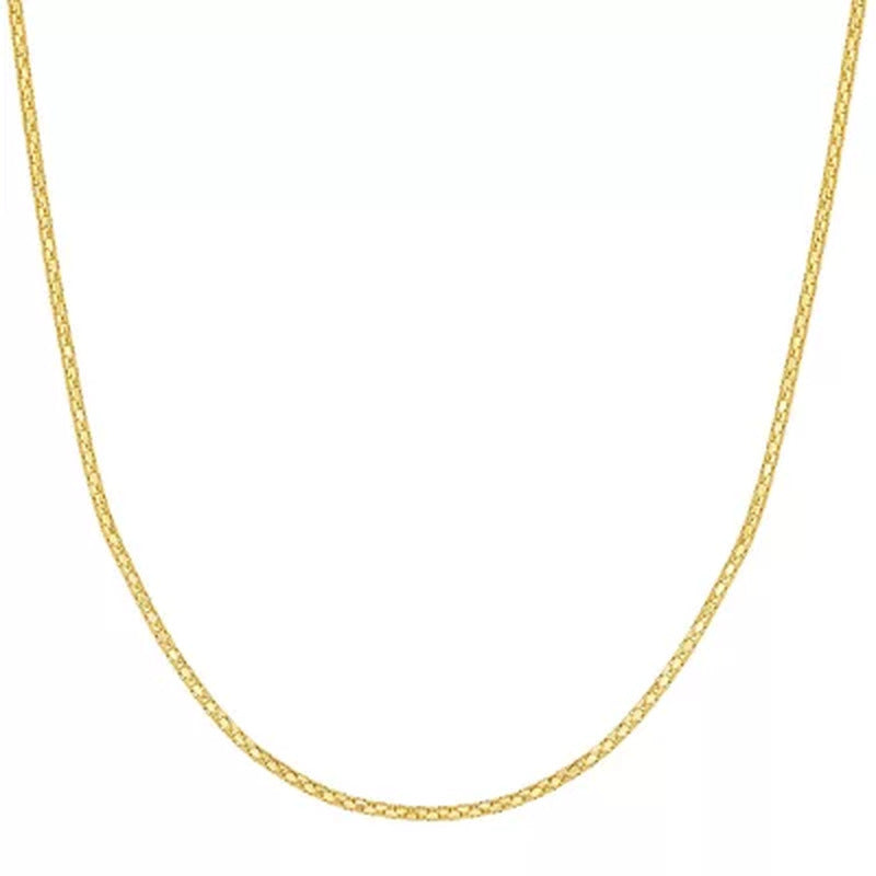 Adjustable Popcorn Chain Necklace, 1.1Mm in 14K Gold