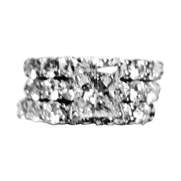 CERTIFIED DIAMOND PRINCESS CENTER SIDE 2 MATCH BAND ROUND BRILLIANT ENGAGEMENT