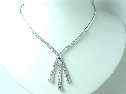 DIAMOND ROUND BRILLIANT SH BAGUETTE SHAPE FRONT SET DIAMOND NECKLACE