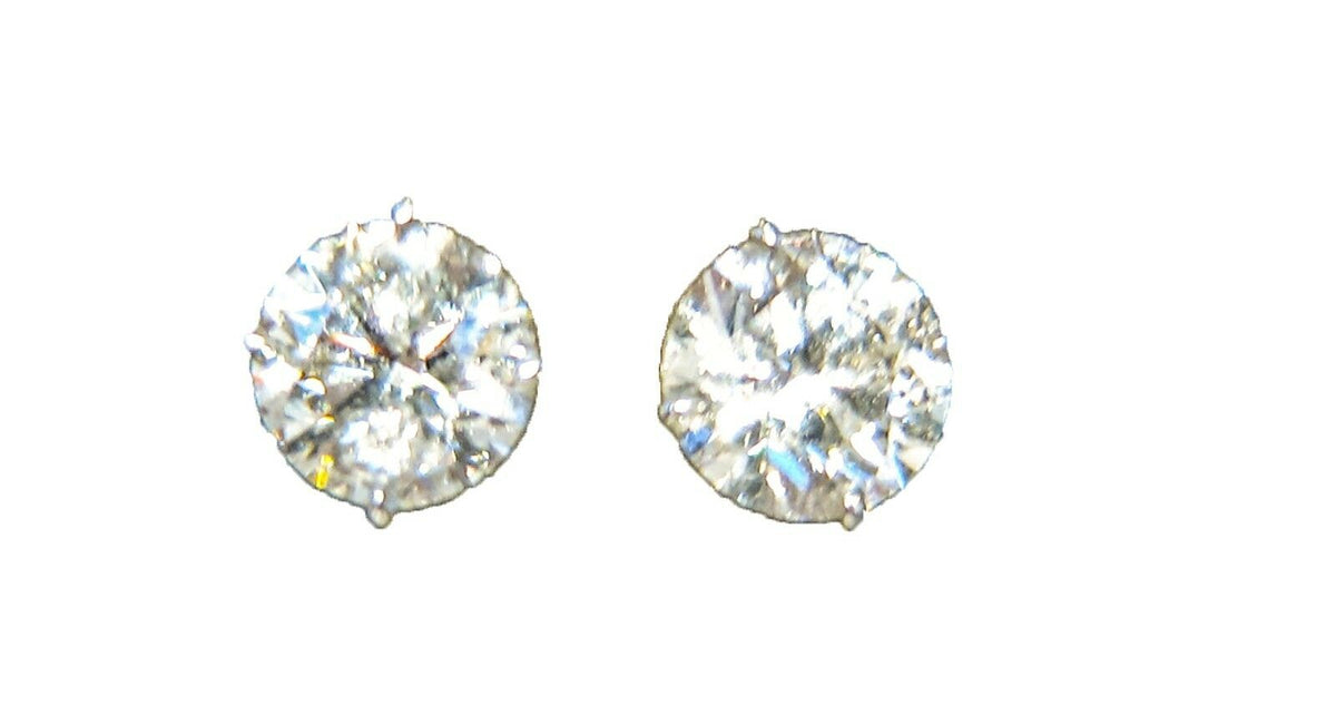 DIAMOND STUD DIAMOND ROUND BRILLIANT EARRING 2.32 CT TOTAL WEIGHT EARRING