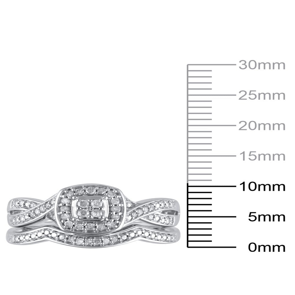 1/5 Carat T.W. (I3 Clarity, I-J Color) Forever Bride Cushion Shaped Halo Diamond