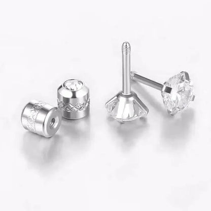 Exquisite Fashion 2-6Mm Diamond Earrings Set Earrings Double round Cubic Diamond