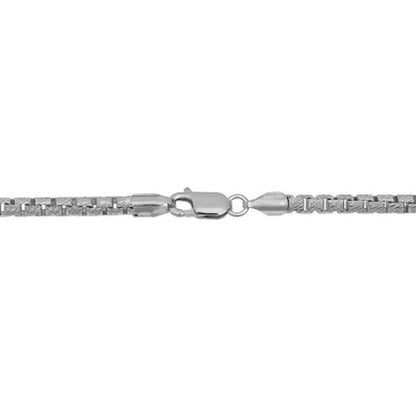 Italian Sterling Silver Diamond-Cut Box Chain Necklace, 24"