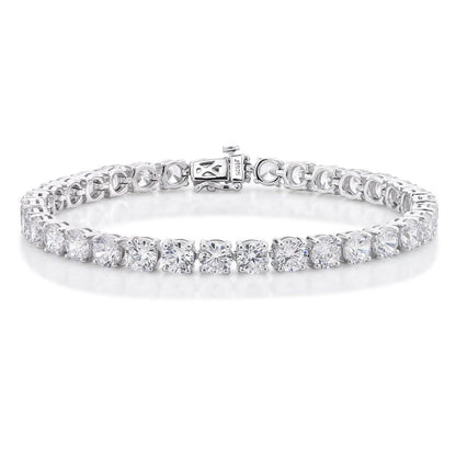 Jay Heart Designs Classic Four Prong 925 Sterling Silver Simulated White Diamond