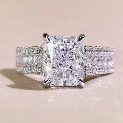 Luxury Woman Fashion Accessories Shiny 925 Sterling Silver Natural White Sapphir