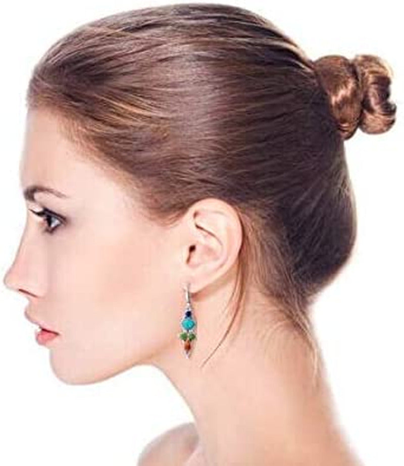South Western Style Multi Stone Sterling Silver Lapis Stabilized Turquoise Orang