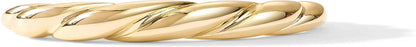 14K Gold Plated Croissant Dome Ring Twisted Braided Gold Plated Ring | Chunky Si