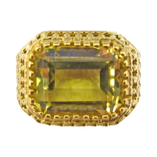 GREEN EMERALD SHAPE MOONLIGHT RING SAKS FIFTH AVENUE DESIGNER BY SAKS 5TH AVENUE