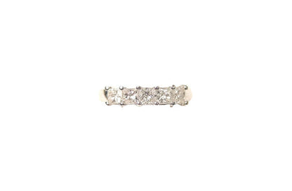 5 STONE 21 POINTERS PRINCESS CUT TOP ONLY DIAMOND BAND