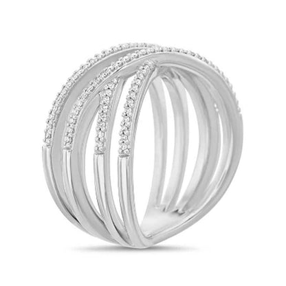 0.23 CT. T.W. Sterling Silver Diamond Ring