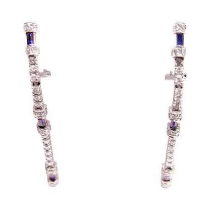 .70 CT 6 SAPPHIRE BAGUETTE SHAPE AND 1.40 CT DIAMOND