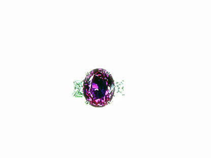 SAPPHIRE PINK OVAL SHAPE 9.62X 7.75X 4.46MM DIAMOND