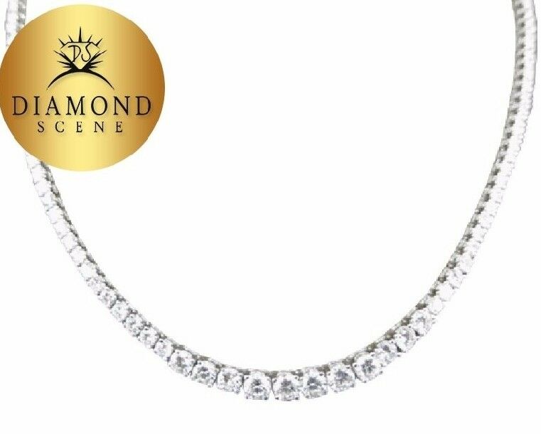 DIAMOND ROUND BRILLIANT SHAPE TENNIS NECKLACE GRADUATE