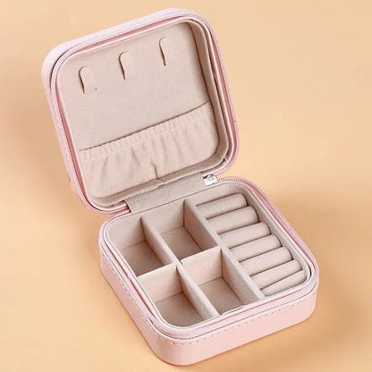 Practical Jewelry Box Organizer Portable Travel Leather Jewellery Ornaments Case