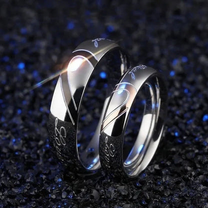 Stainless Steel Couple Ring Jewelry Wedding Rings Men Women Ring Sets Romantic H