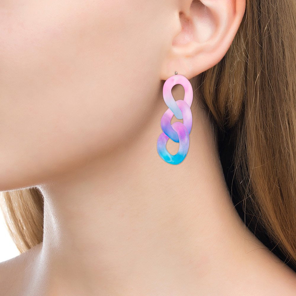 Loop Earrings for Women Trendy Color Elegant Retro Temperament Fashion Earrings