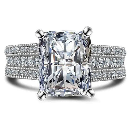 Luxury Woman Fashion Accessories Shiny 925 Sterling Silver Natural White Sapphir