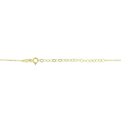 14K Yellow Gold Compass Disk Necklace, 16-18"