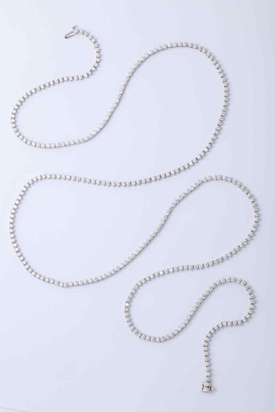 Diamond Tennis Opera Necklace