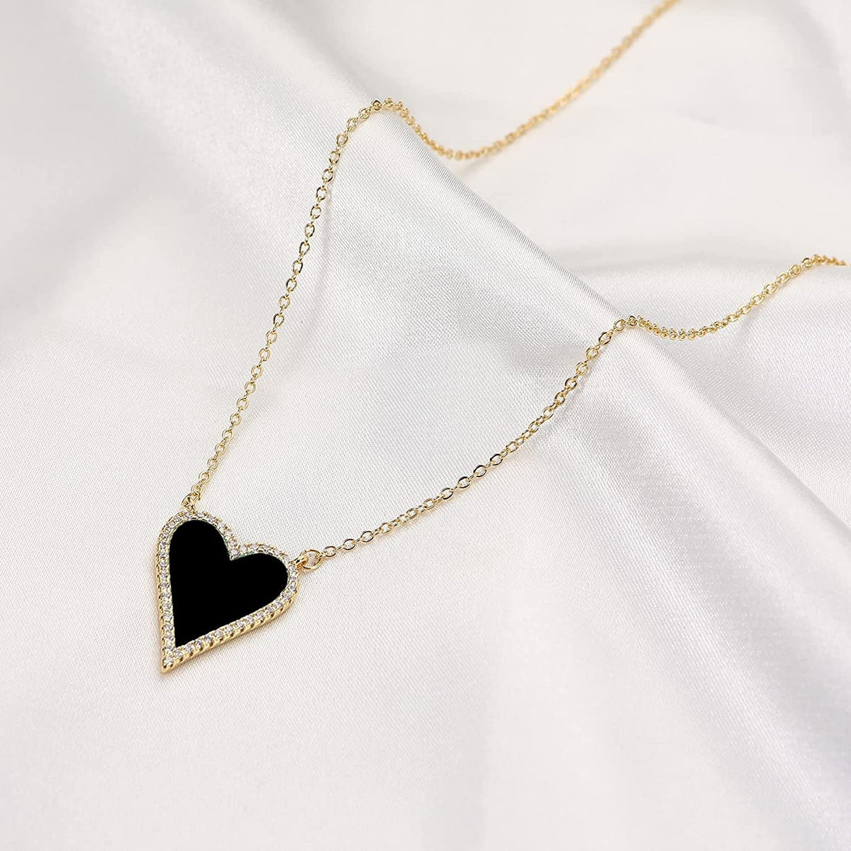 Heart Necklace for Women Girls Trendy Preppy Jewelry Gold Plated Love Heart Pend