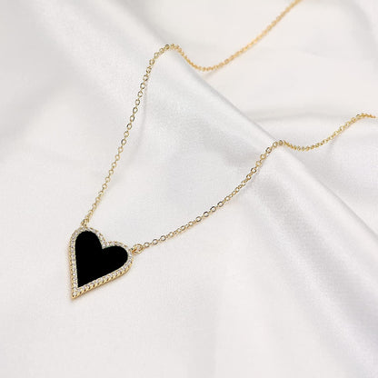 Heart Necklace for Women Girls Trendy Preppy Jewelry Gold Plated Love Heart Pend