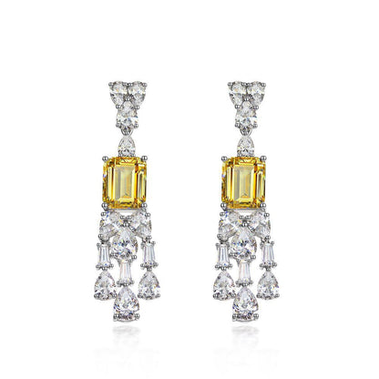 Vintage Geometric Diamond Women'S Earrings