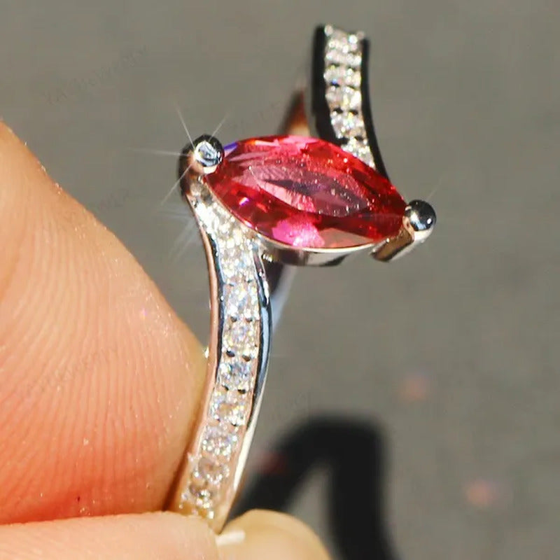 Eye 925 Silver Anniversary Statement Multilayer Crown Eye Ring Natural Gemstones