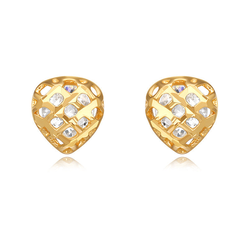 Love Stud Earrings 925 Sterling Silver Women'S Small and Delicate