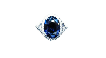 SAPPHIRE OVAL SHAPE DIAMOND TRILLION ROUND BRILLIANT SHAPE