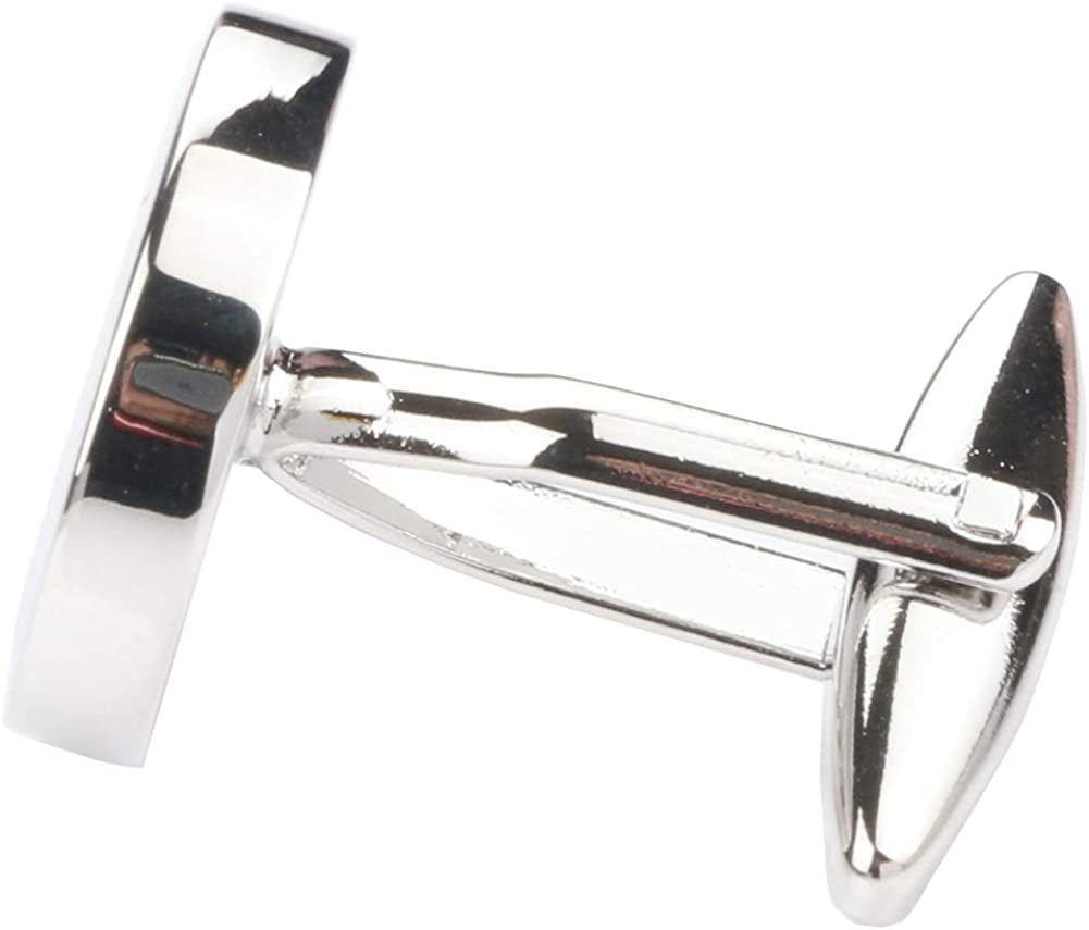 Mens Classic Stainless Steel Initial Cufflinks 26 Alphabet Initial Letter Cuffli