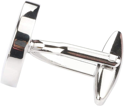 Mens Classic Stainless Steel Initial Cufflinks 26 Alphabet Initial Letter Cuffli